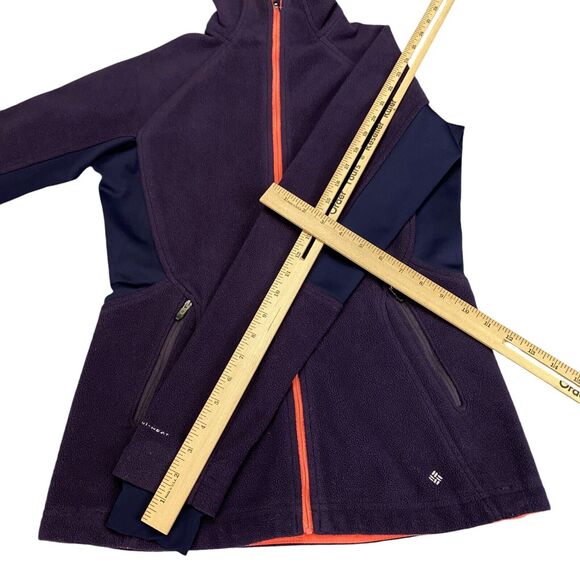 Columbia Jacket Womens Small Purple Fleece Thermal Lined Omni-Heat Full Zipper - Picture 4 of 12